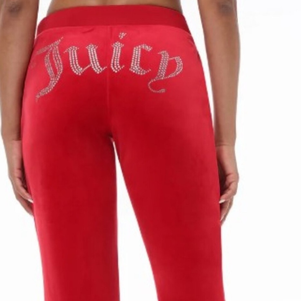 Juicy Couture Red Velour PantsLarge